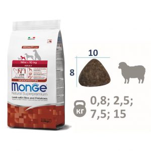 Monge Dog Speciality Adult Mini (Ягненок, рис, картофель)